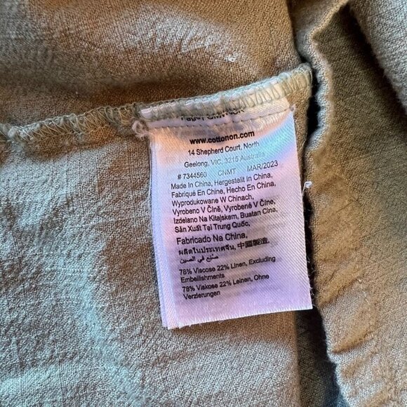 Cotton On Kids Sage Green Button Front Camp Shirt Size 6 - Picture 4 of 7